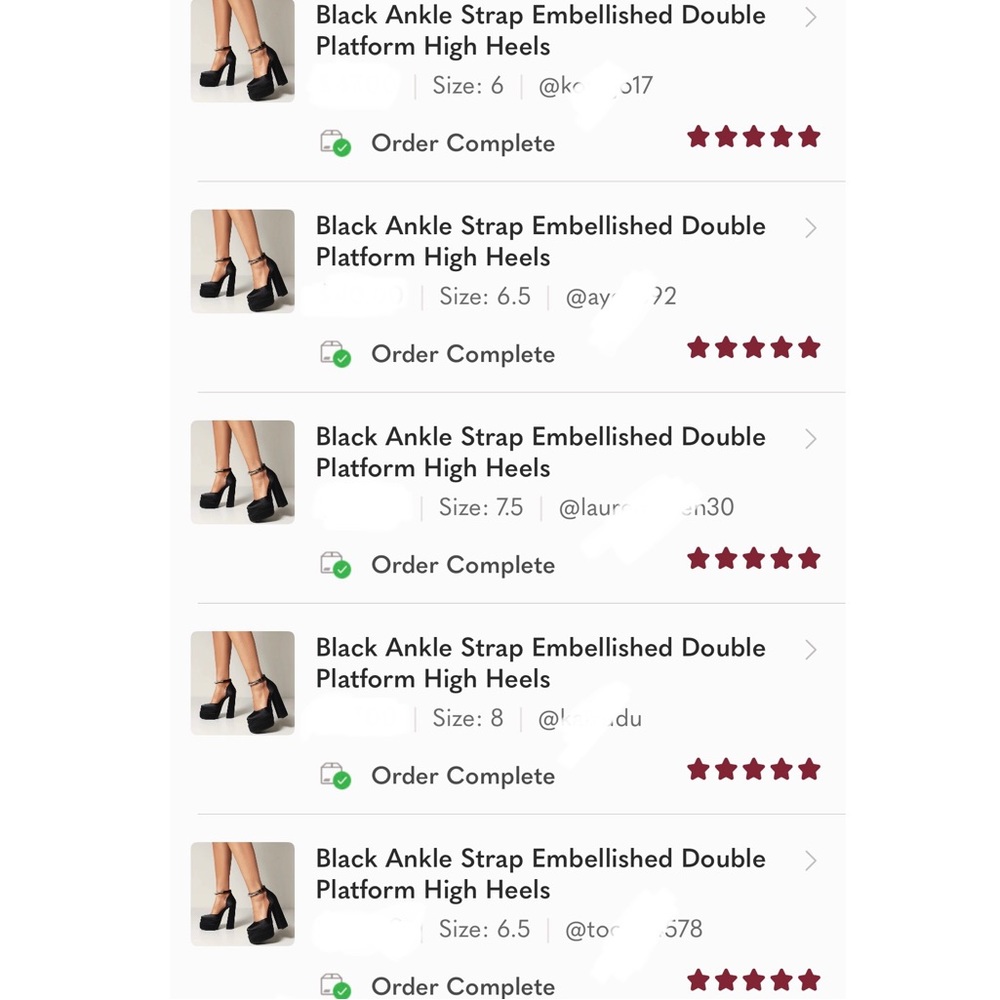 Black Ankle Strap Embellished Double Platform High Heels - Picture 10 of 11